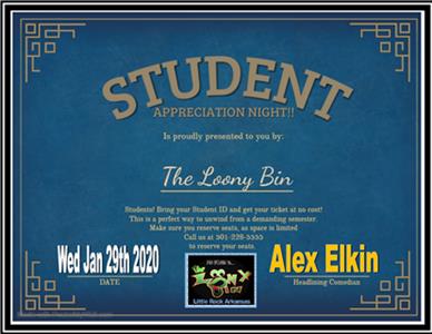 Student Night Little Rock Jan 29th 2020
